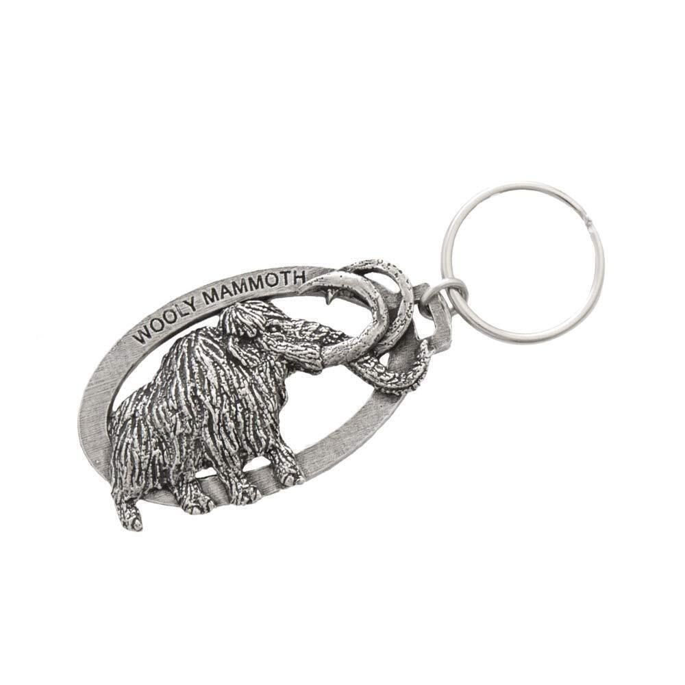 8332 Wooly Mammoth Keychain A200KC 2” Pewter 100% Handmade in the USA
